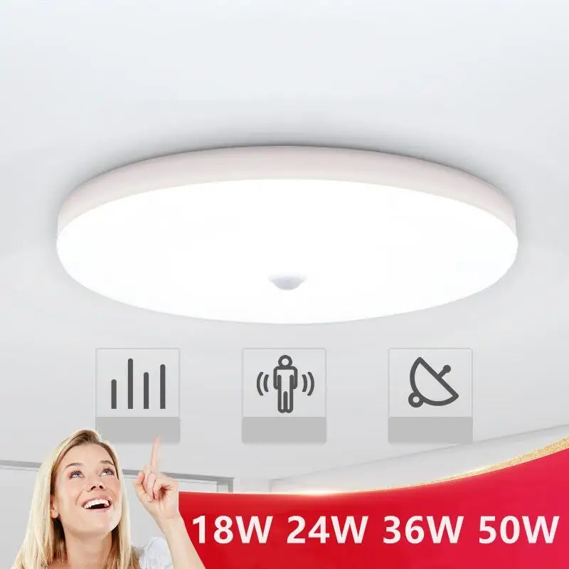 40W 36W 30W Motion Sensor Led Ceiling Light Fixtures Surface Mounted Ceiling Lamp Panel Night Light 220V 110V For Home Bedroom