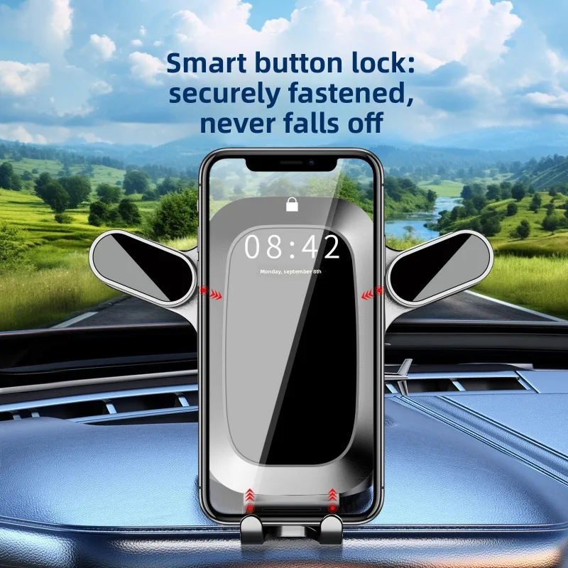 強力な耐荷重能力と電話ホルダーを固定するための調整可能な吸盤を備えた車載用携帯電話ホルダー