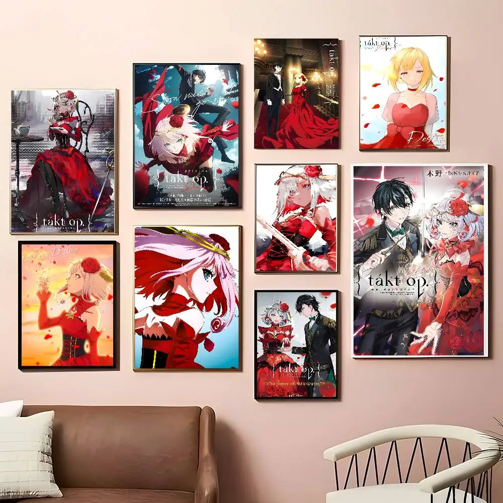 Affiches d'anime d'aventure Takt Op D-Destiny, toile de qualité, style vintage, peinture de bandes dessinées, décoration murale pour salon, bar, café, maison