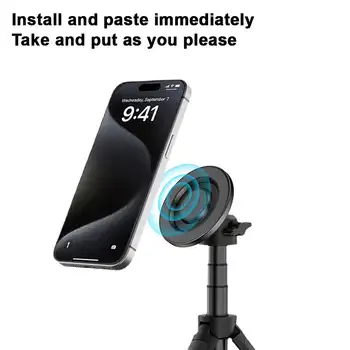 Magnetický stojan na mobilní telefon s 1/4 otvorem pro šroub pro MagSafe 13 14 15 Pro, magnetický držák telefonu do auta, příslušenství D1F8 8 nejlepší prodej Držák telefonu do auta se šroubem - №3