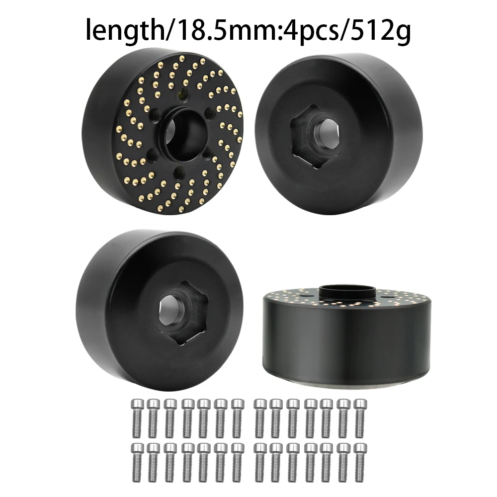 Messing-Rad-Sechskant-Nabenadapter für 1,9 2,2 Beadlock-Felge RC Crawler Car Axial SCX10 Capra TRX4 TRX6 Gewichte
