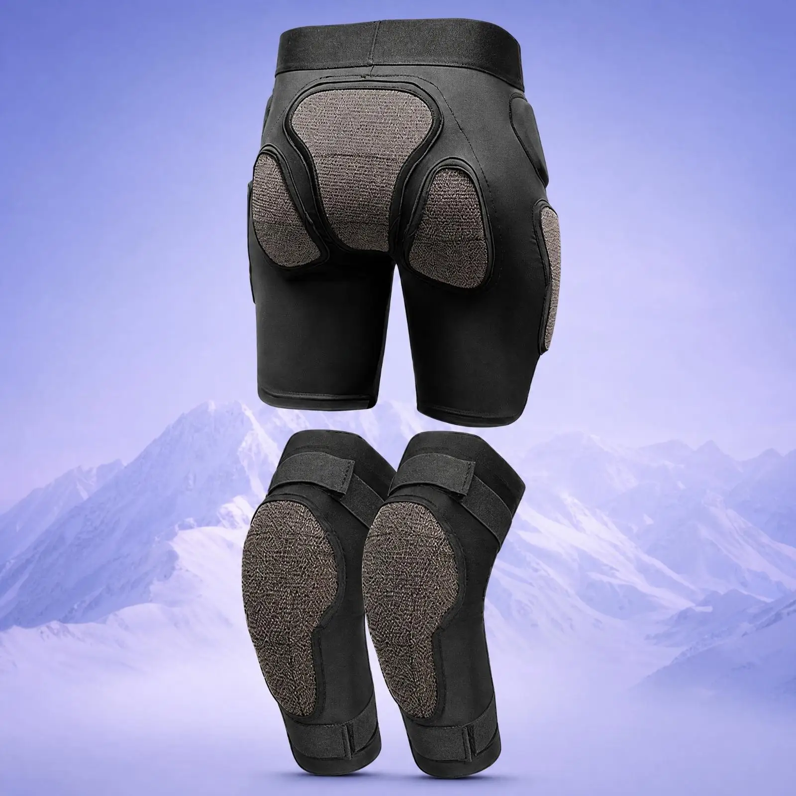 Hipsafety Shorts with Knee Protection Flexible XRD EVA Padded Impact Shorts Butt Protection Pads Lightweight Adjustable