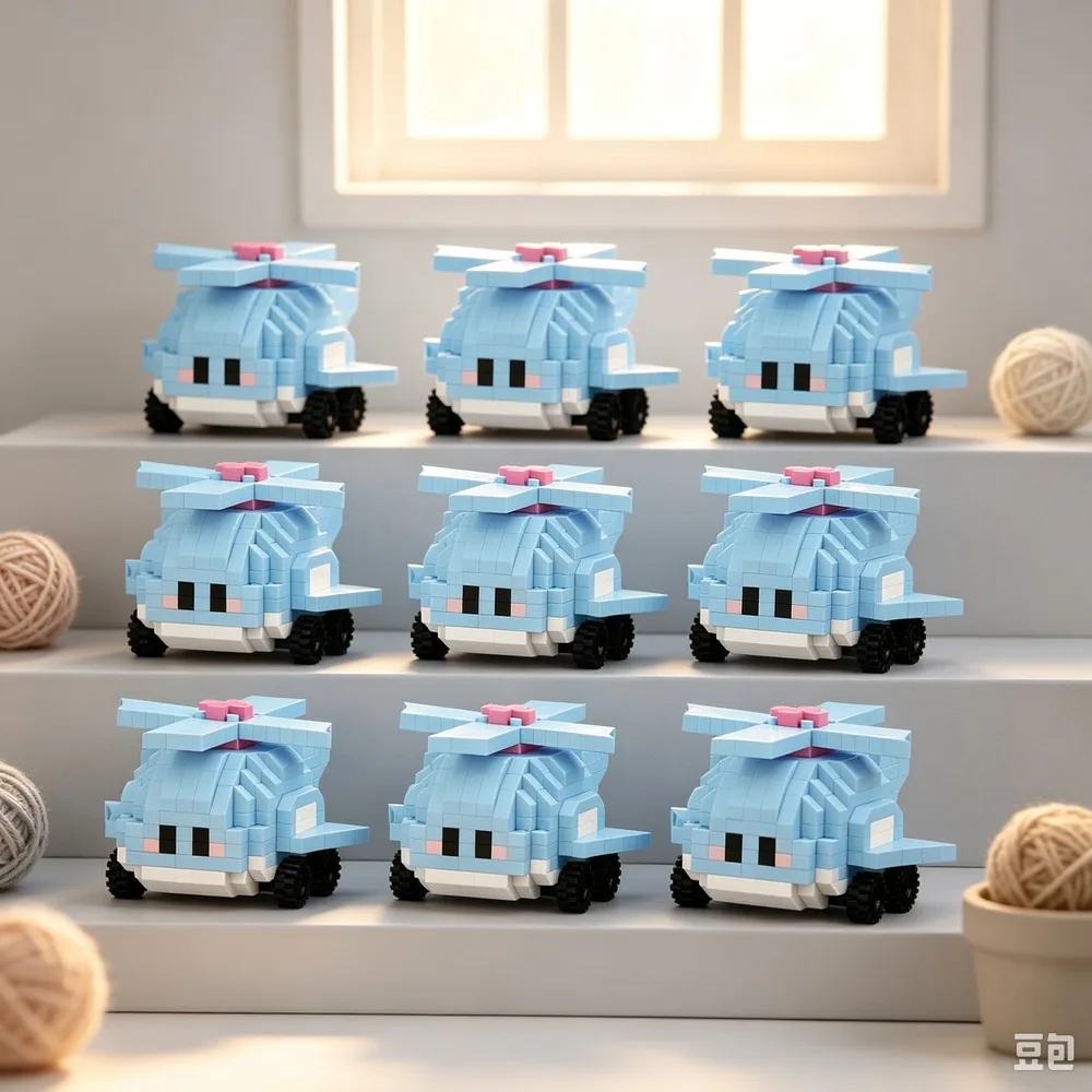 Mini Car Models Building Blocks Cartoon Animal Ornament Elephant Cat Panda Animal Desktop Decoration Birthday Gift for Children