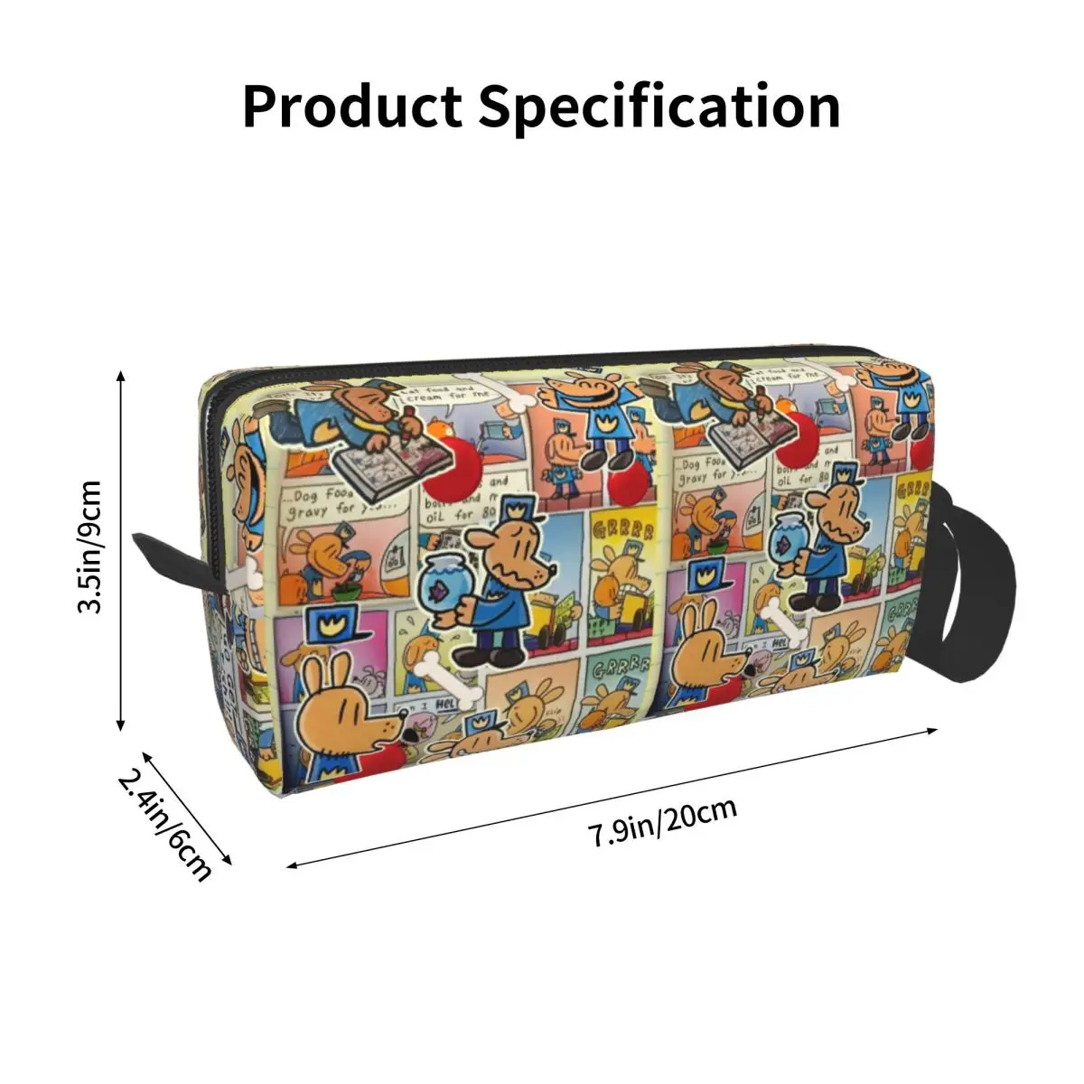 Dog Man Dogman Movie Comic Pencil Case for Students Pen Box Pencil Bag Stationery Supplies Women Organizer Pouch