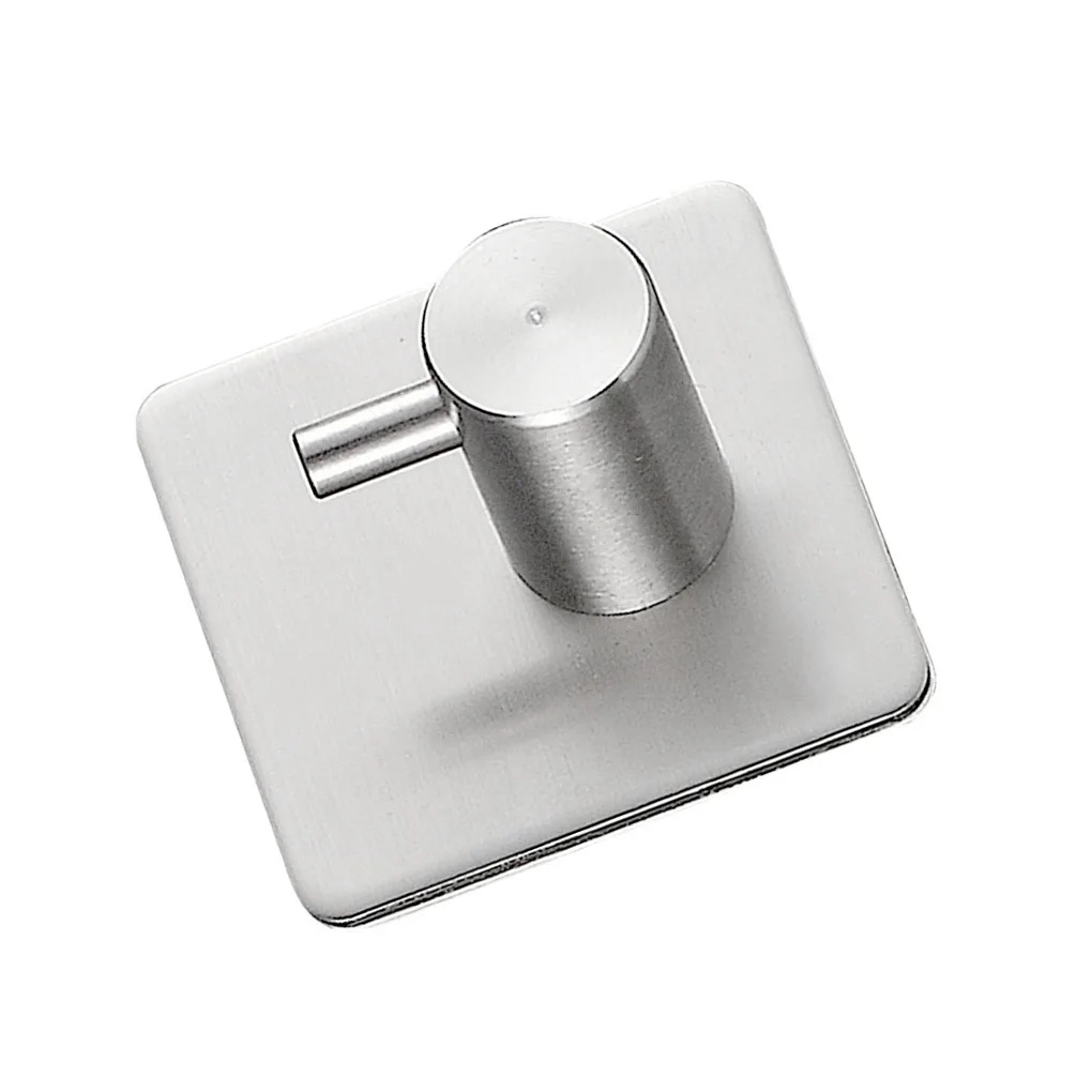 5Pcs Strong Self Adhesive Single Hooks Stainless Steel Hanger Wall Mounted Kitchen Bathroom Rack