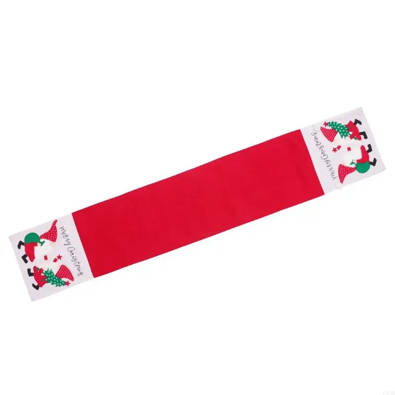 L9NB Christmas Dwarf Santa Table Runner Kitchen Dining Table Decoration Xmas Tablecloth for Home Party Decor Textiles