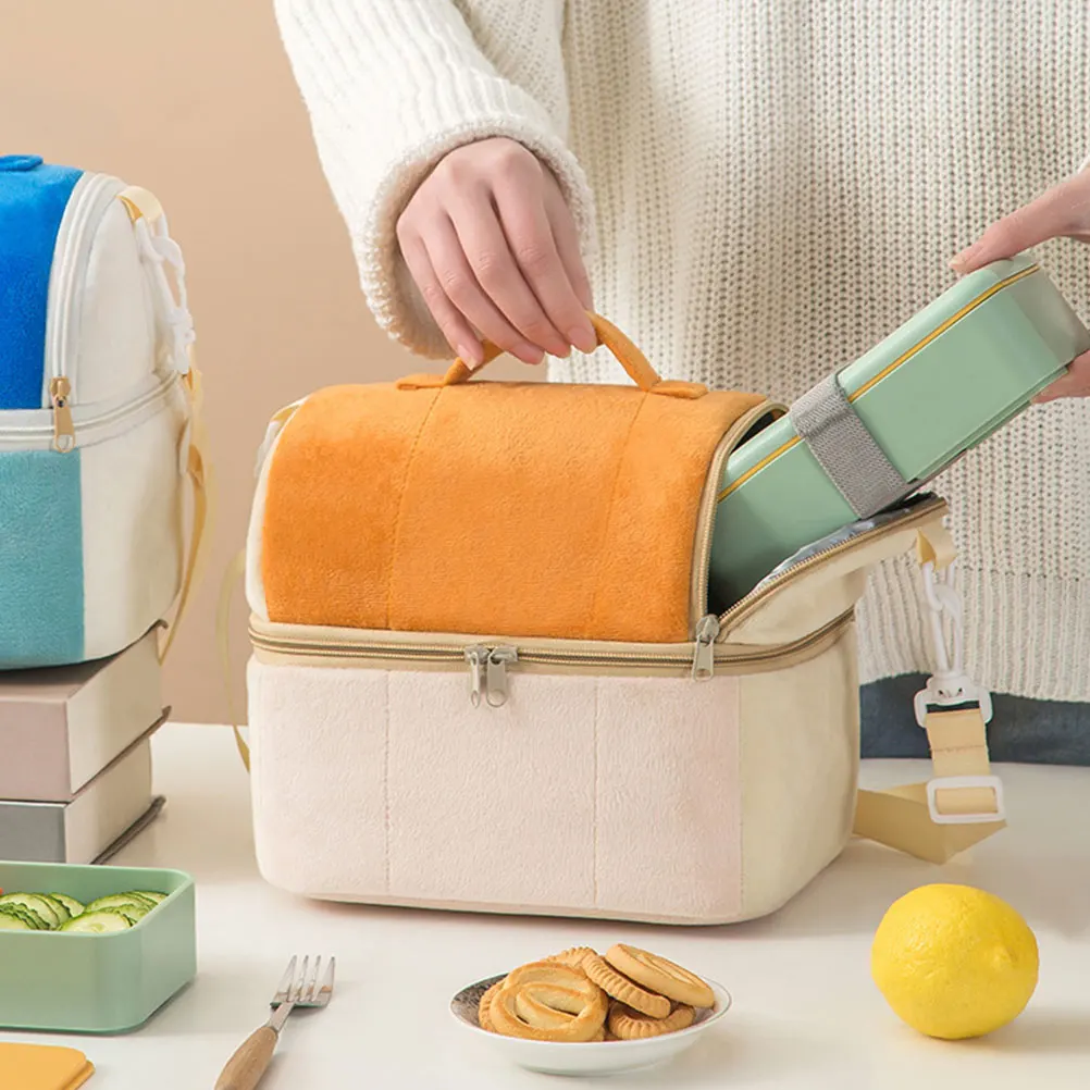 

Insulated Lunch Thermal Food Storage Bento Holder Portable Picnic Bag Bento Holder Safe Material Lightweight