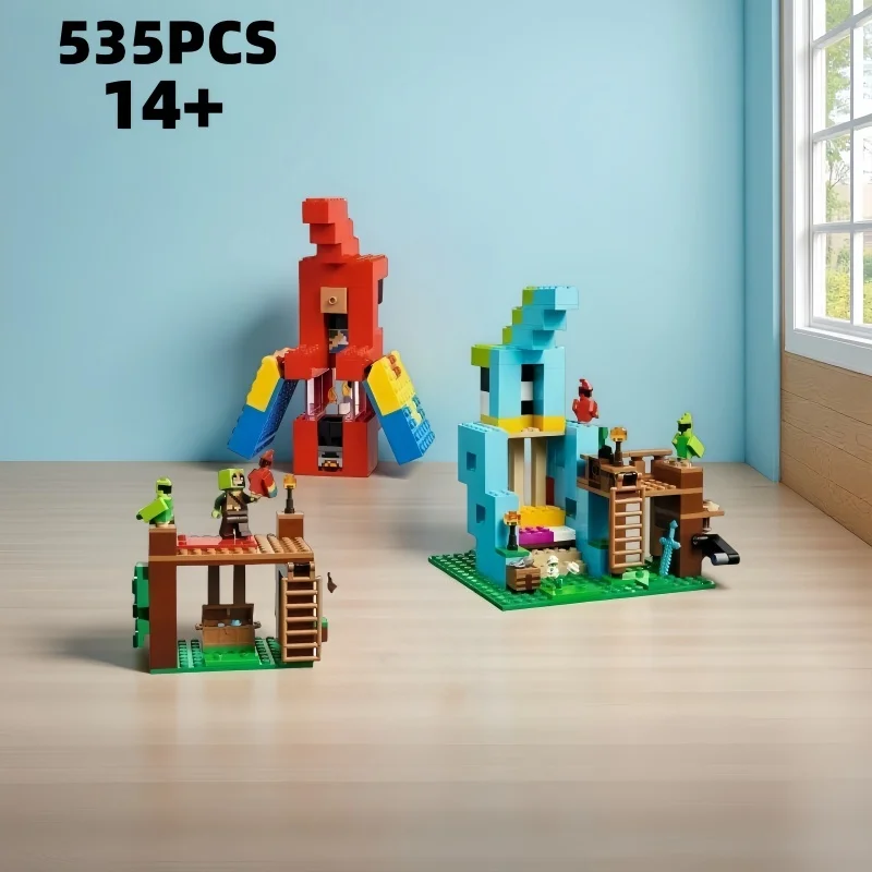 

2026 Creative Brick Series Building Blocks Parrot Bird House DIY Jungle Player Assembly Building Block Toy Gift Boys' Toy Holiday Birthday Gift
