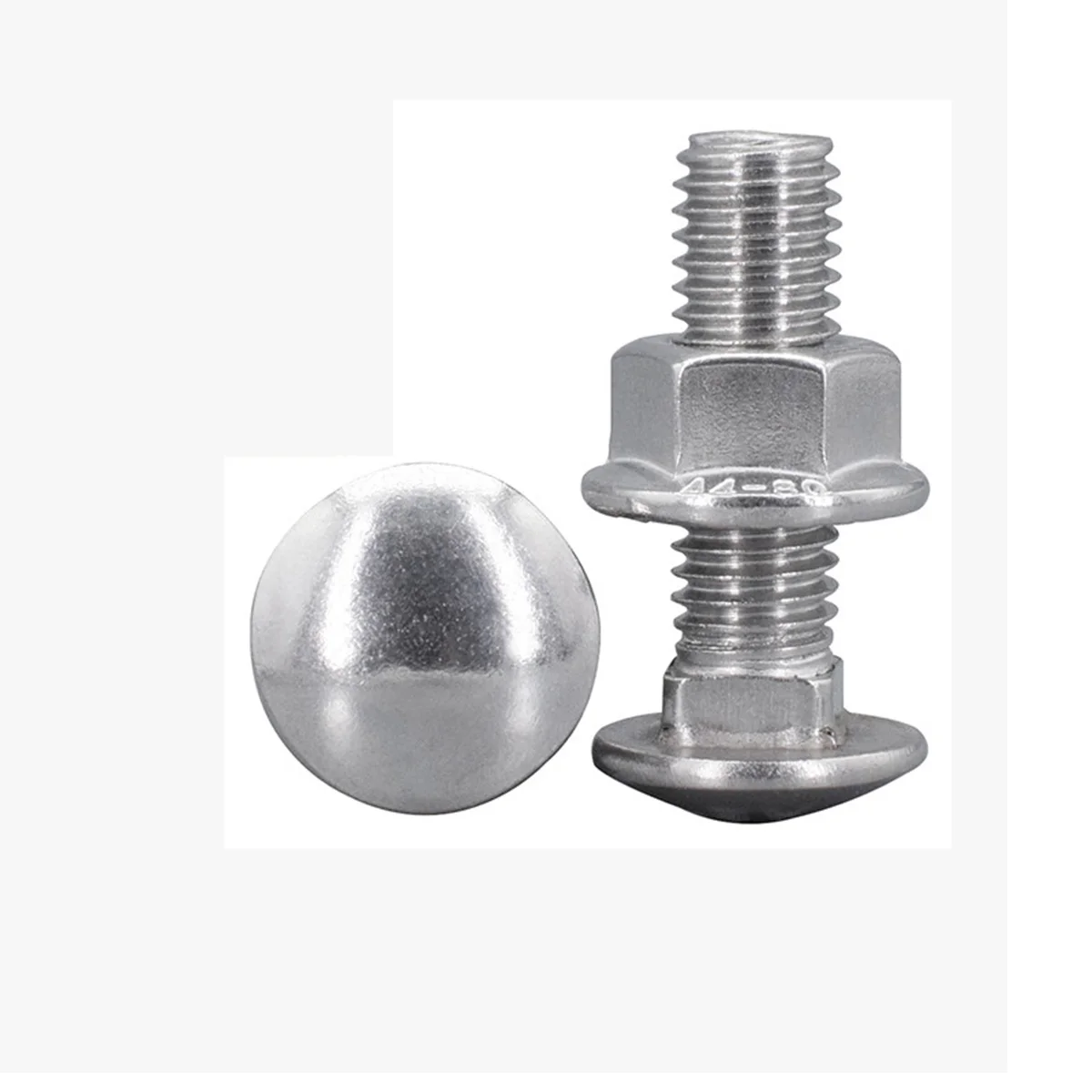 M5M6M8M10M12 304 Stainless Steel Round Head Bridge Square Neck Connecting Bolt
