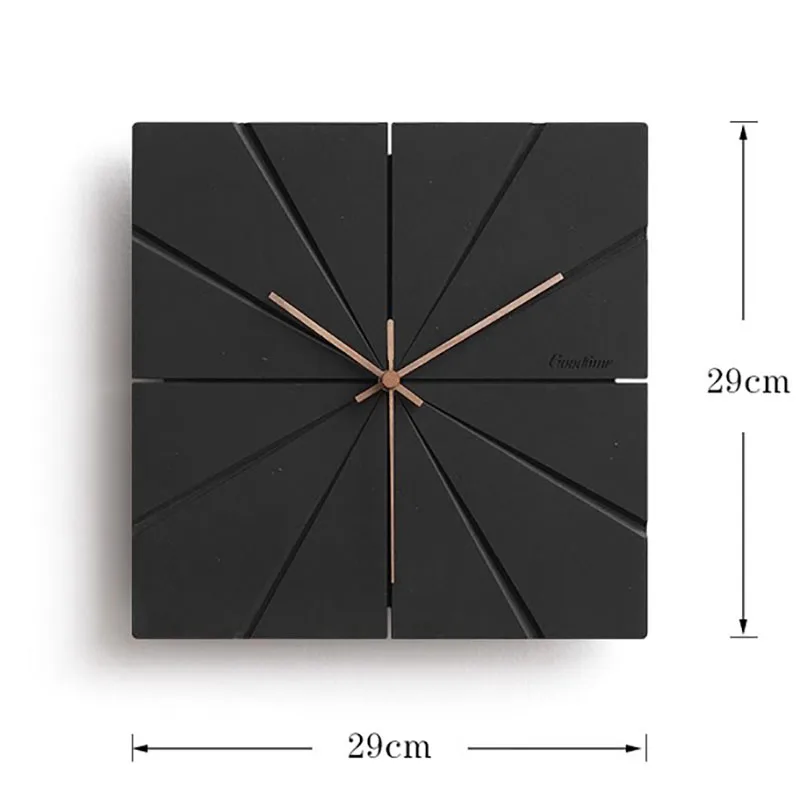 Square Wall Clocks Unique Digital Small Apartment Simplicity Wall Clocks Decoration Black Reloj Pared Home Furniture