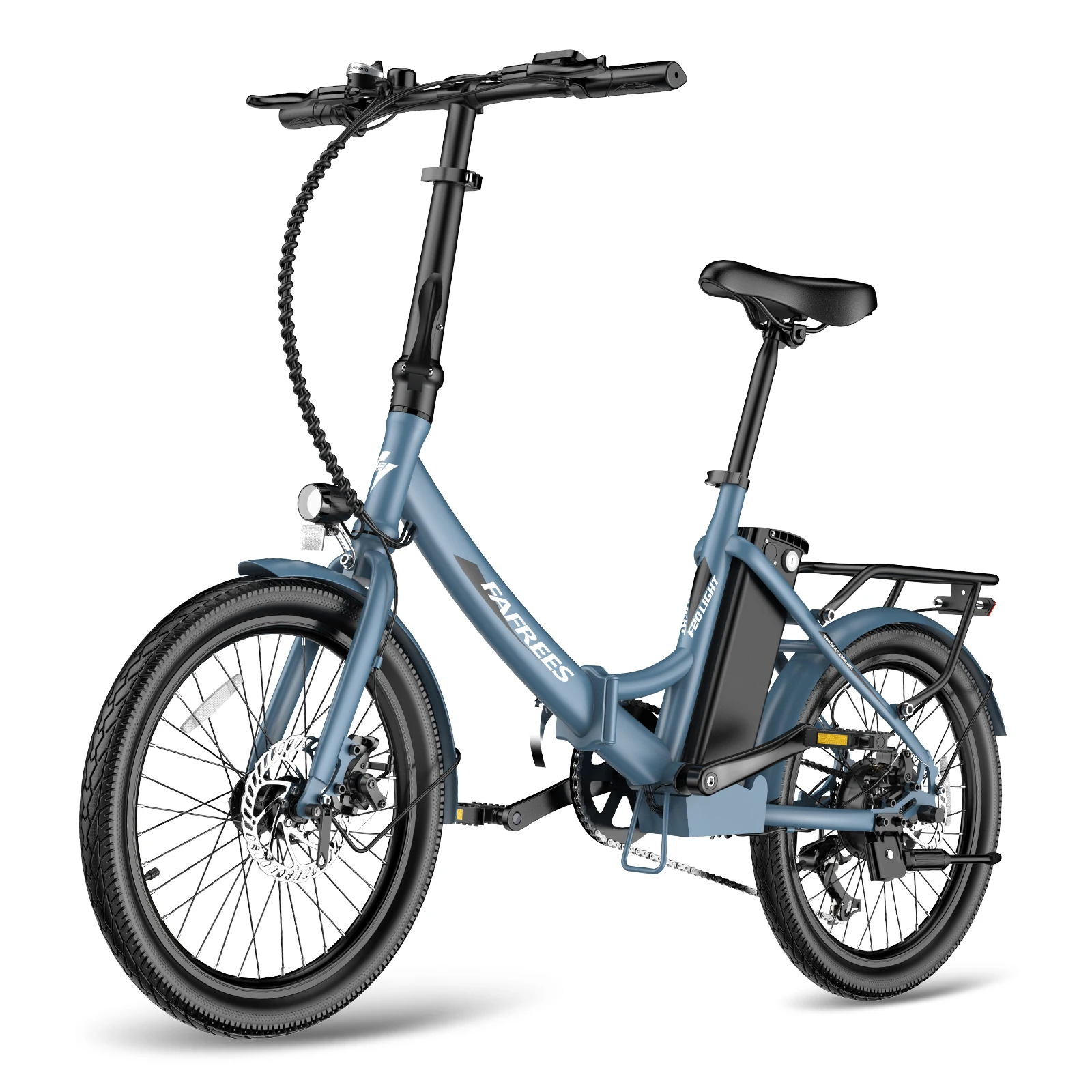 FAFREES F20 Lichte opvouwbare elektrische fiets 250W 25 km/u 36V16.75Ah Batterij Ebike Dubbele schijfremmen voor volwassen stad elektrische fiets