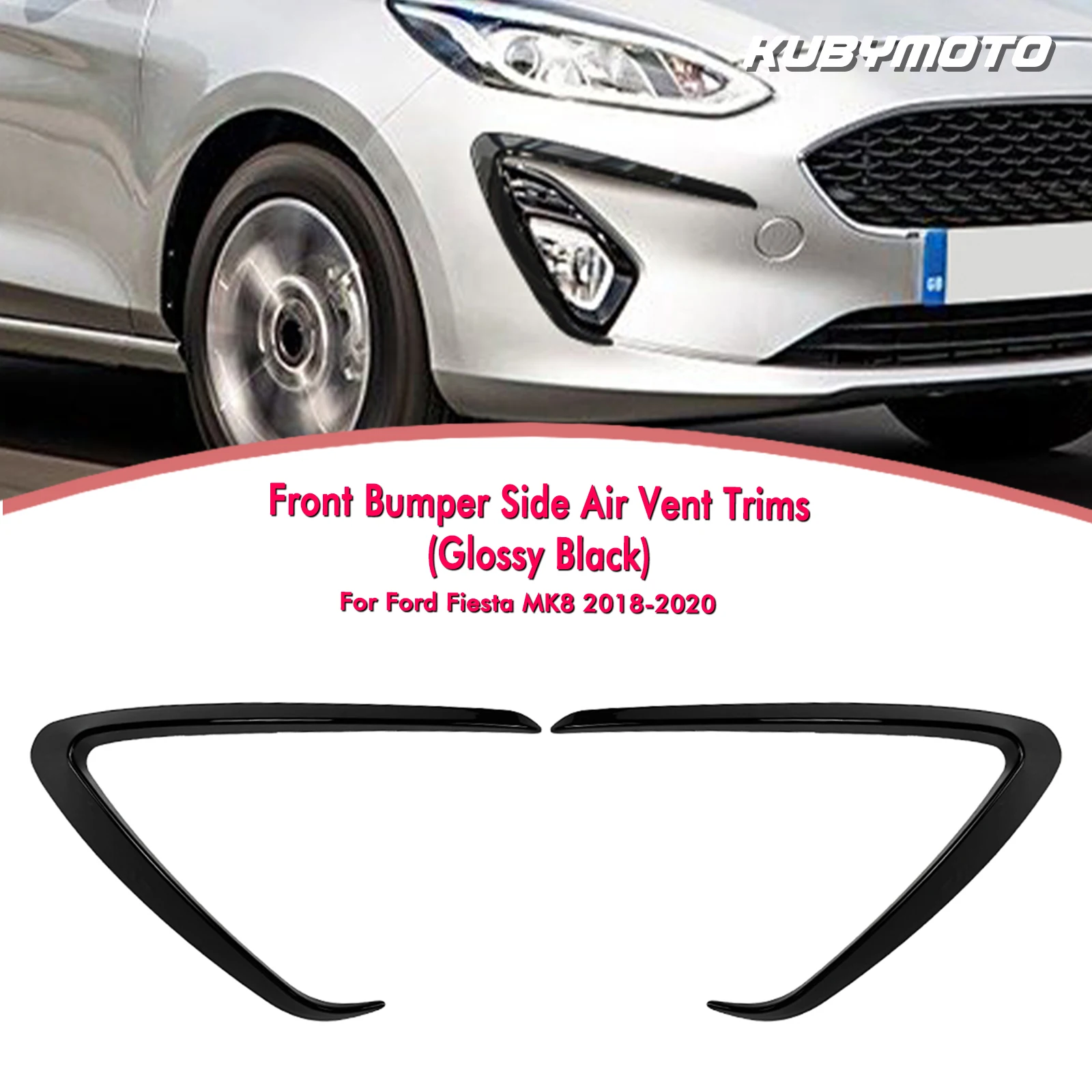 

Внешний передний бампер автомобиля, боковая накладка, спойлер, сплиттер Canard Decor для Ford Fiesta MK8 2018 2019 2020, базовая версия