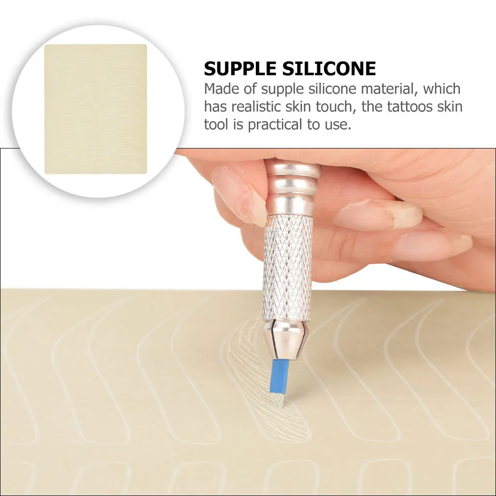 

Premium Eyebrow Practice Skin for Tattoos Training Real Skin Like Feel Portable Practice Sheet for Beauty Salon Use