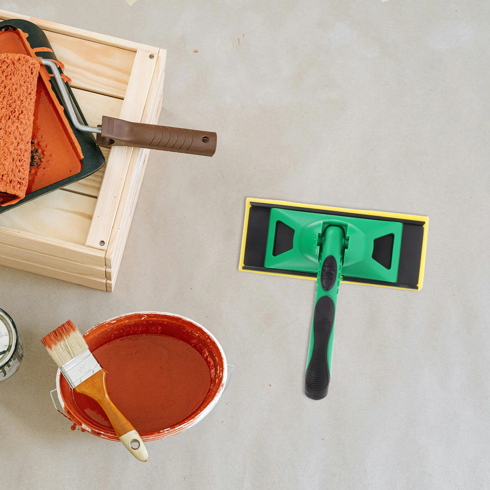 

9 Inch Flat Paint Pad Brush For Wall Floor Ceiling Large Area Painting Smooth Application Home Improvement Tool