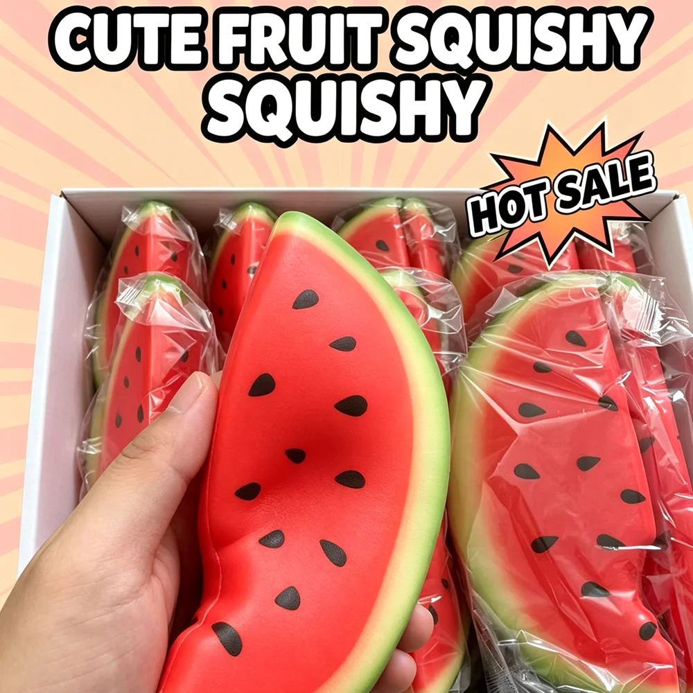 1/2/3 Stück Simulations-Wassermelonen-Quetschspielzeug, langsam zurückfederndes Frucht-Stressabbau-Spielzeug, Dekoration für Erwachsenenpartys, Geschenk, Quetschspielzeug – Detail 6