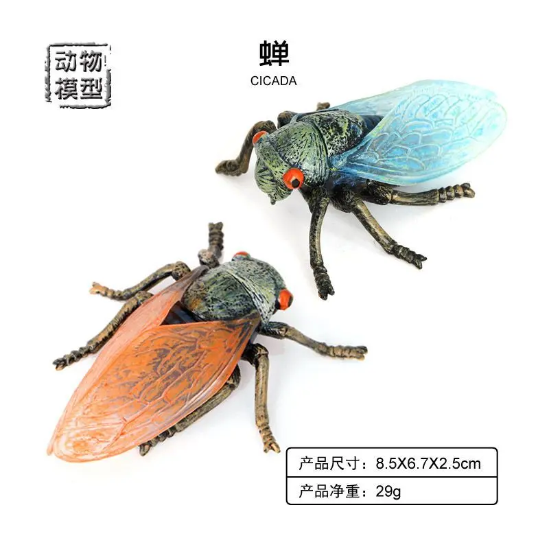 simulated insect model cicada solid plastic animal children's toys early education tricky sand table