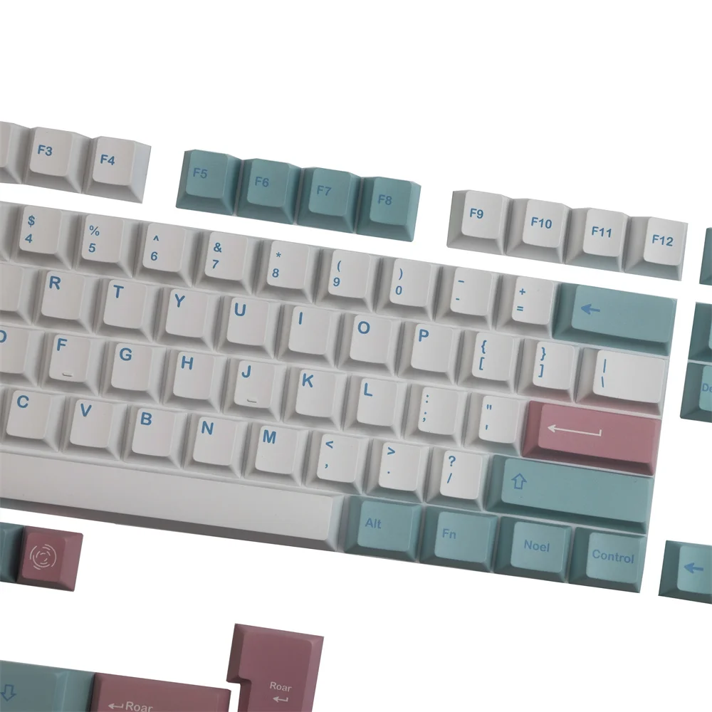 GMK-Keycap com Keycap, Perfil Cherry, DYE Subbed, 142 Chaves, Teclas ISO Enter para Anne GH60, GK61X, GK64X, GK68, 84, 87, 96, 980, 104, 108