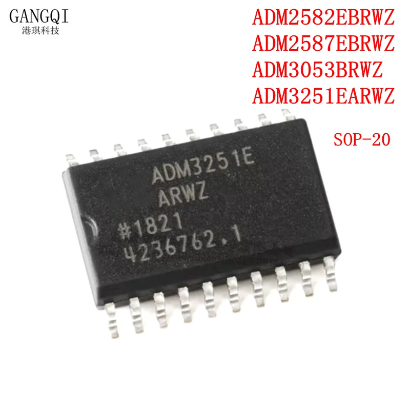 1Piece New ADM3251EARWZ ADM2587EBRWZ ADM2582EBRWZ ADM3053BRWZ ADM3251E ADM2587E ADM2582E ADM3053 sop-20 Chipset New IC