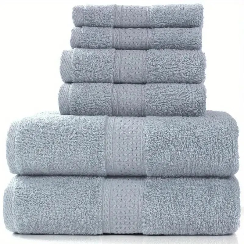 Bath Towel Washcloth Cotton Towel Solid Color Soft Absorbent Towels Multipurpose Use For Hotel Bathroom Cotton towel Embroidery