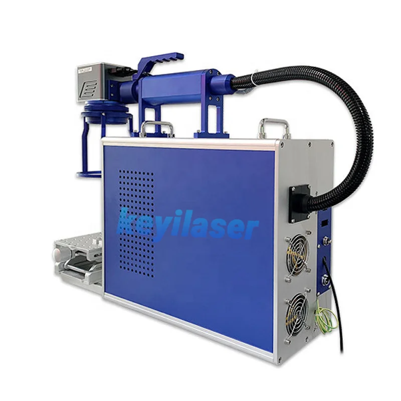 TLF KEYI 20w 30w 50w Portable  Marker Stainless Steel Handheld Mobile Mini Fiber  Engraving Machine Price
