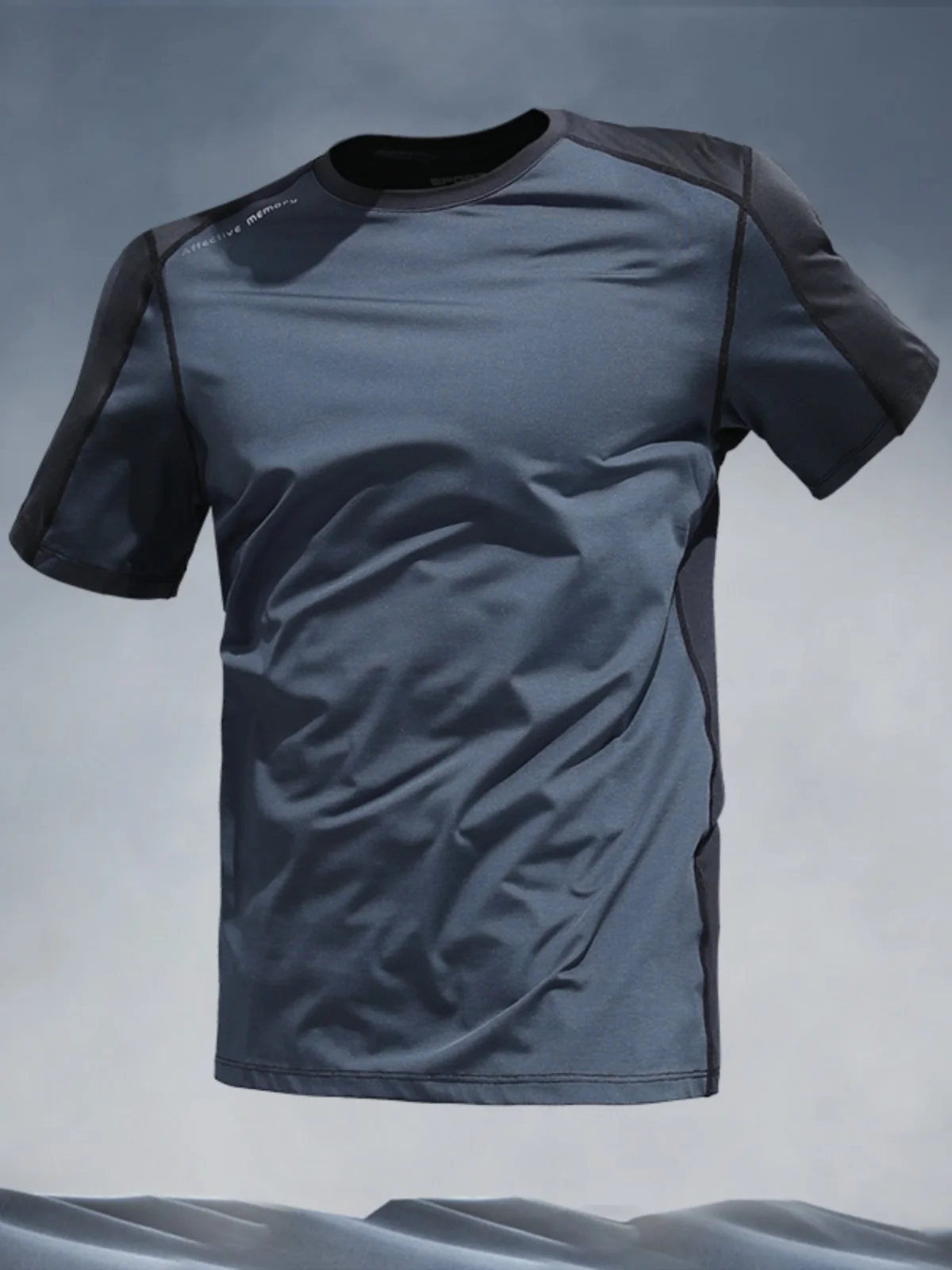 High-End Quick-Dry Sport Short-Sleeve T-Shirt Men's Summer New Ice Silk Fitness round Neck Half Sleeve Top Men's Fashion Urba...