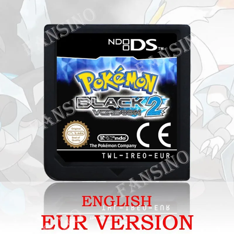 Pokémon Zwart Wit 1/2 versie Hoge kwaliteit authentieke 1:1 replica DS videogame cartridge voor DS 2DS 3DS console (VS, EUR, AUS)