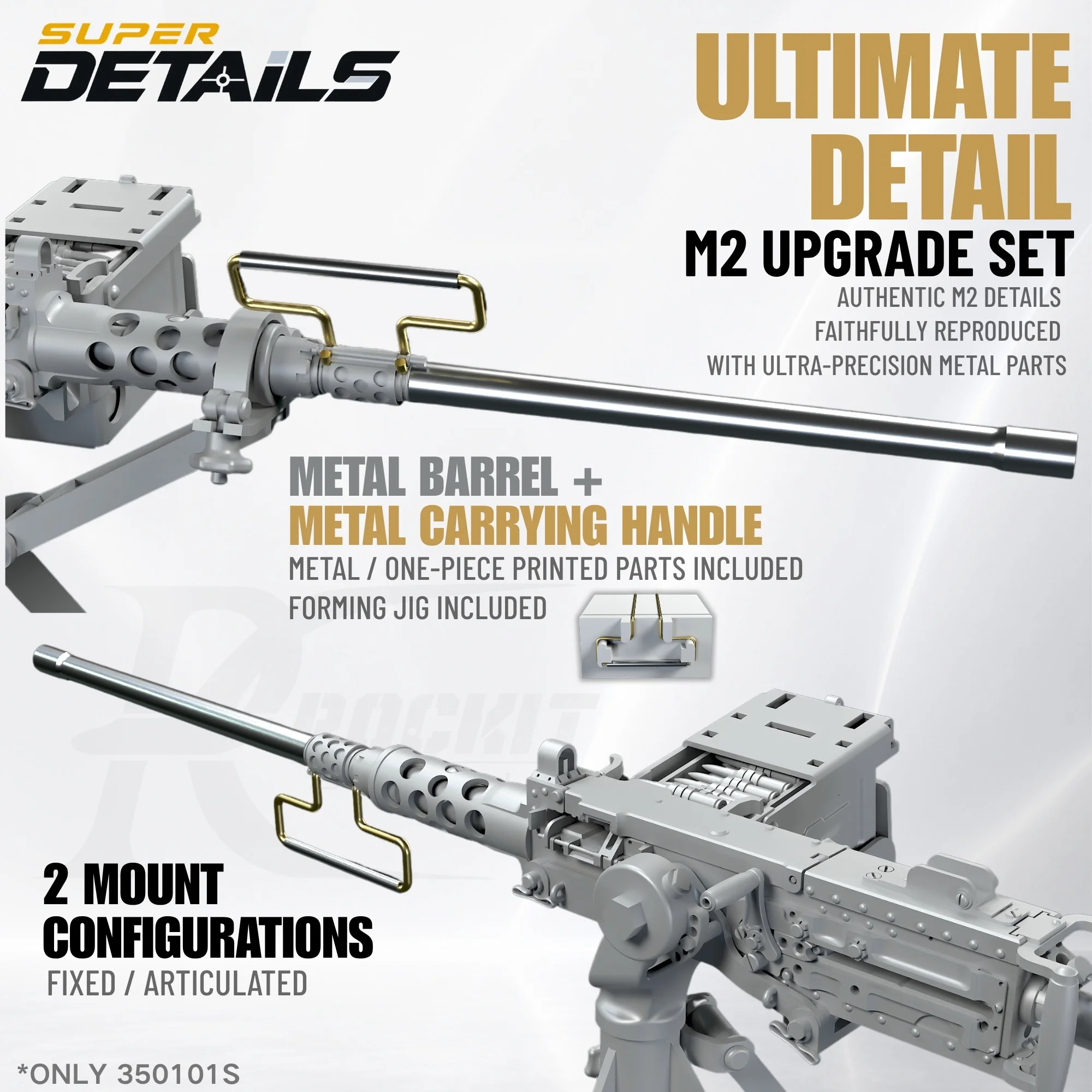 M24 Chaffee European Theater Tank Kit Tamiya 35391 1/35 & RocKit 350101S Premium 3D‑Printed Set, M2 Gun & Pioneer Tool Parts