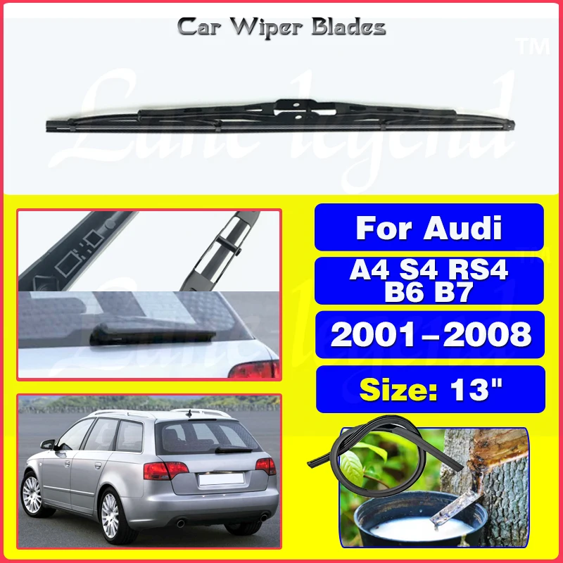 

For Audi A4 S4 RS4 B6 B7 2001 - 2008 Wiper 13" Rear Wiper Blade Windshield Windscreen Clean Tailgate Window Rain Brush