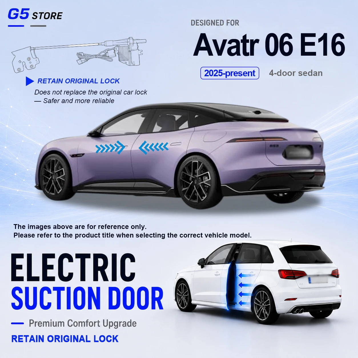 For Avatr 06 E16 2025-present Car Electric Suction Door Soft Close Kit Retain Original Lock Automatic Door Closing System