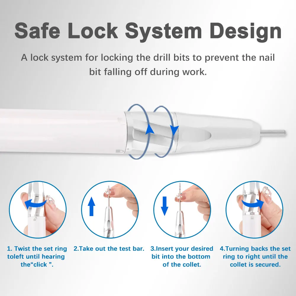 35000 RPM ネイルサロン用コードレスブラシレス 85 ワット電気ネイルドリルマシン