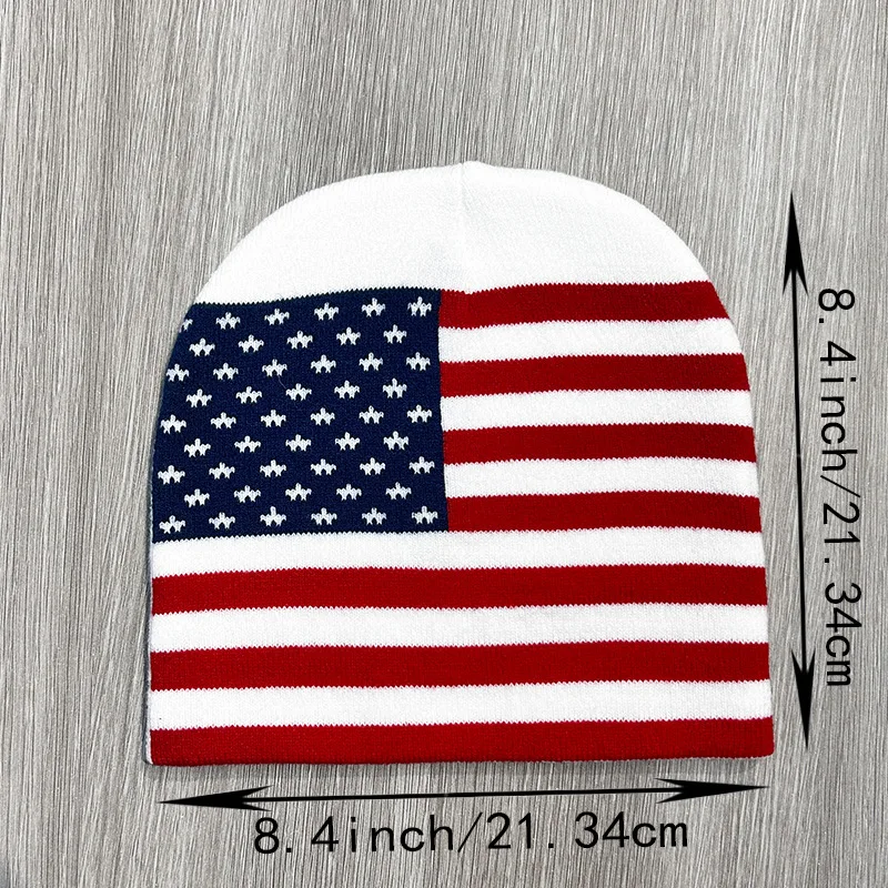 Fashion American Flag Vintage Beanie Hats New Winter Men Women Knitted Hat Outdoor Sports Skiing Cycling Warm Caps