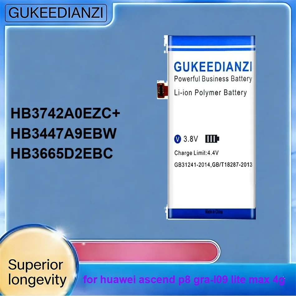 Bateria de Telefone Móvel Estável HB3665D2EBC HB3447A9EBW HB3742A0EZC+ 3900-6100mAh Para Huawei Ascend P8 Gra-L09 Lite Max 4G