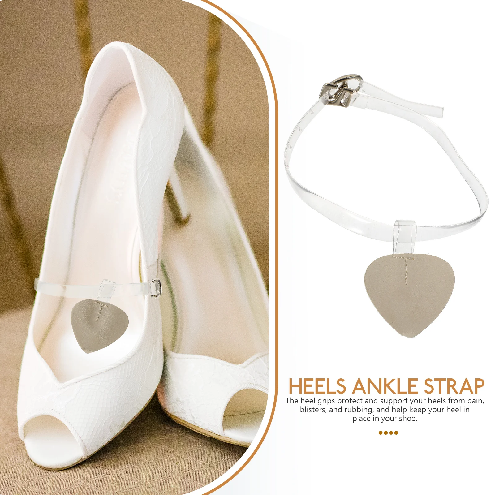 

2 Pairs High Heels Shoelaces Fixing Strap Invisible Accessory Adjustable Straps Replacement Transparent Band Miss
