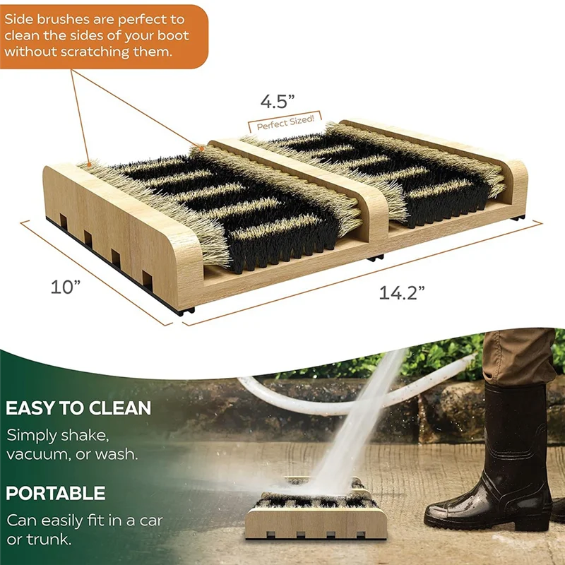 

SEWS-Скребок для ботинок, щетка для чистки напольных ботинок, скребок для дверных ковриков, щетка для уличных ботинок для домашних прихожей, грязевой комнаты и гаражей