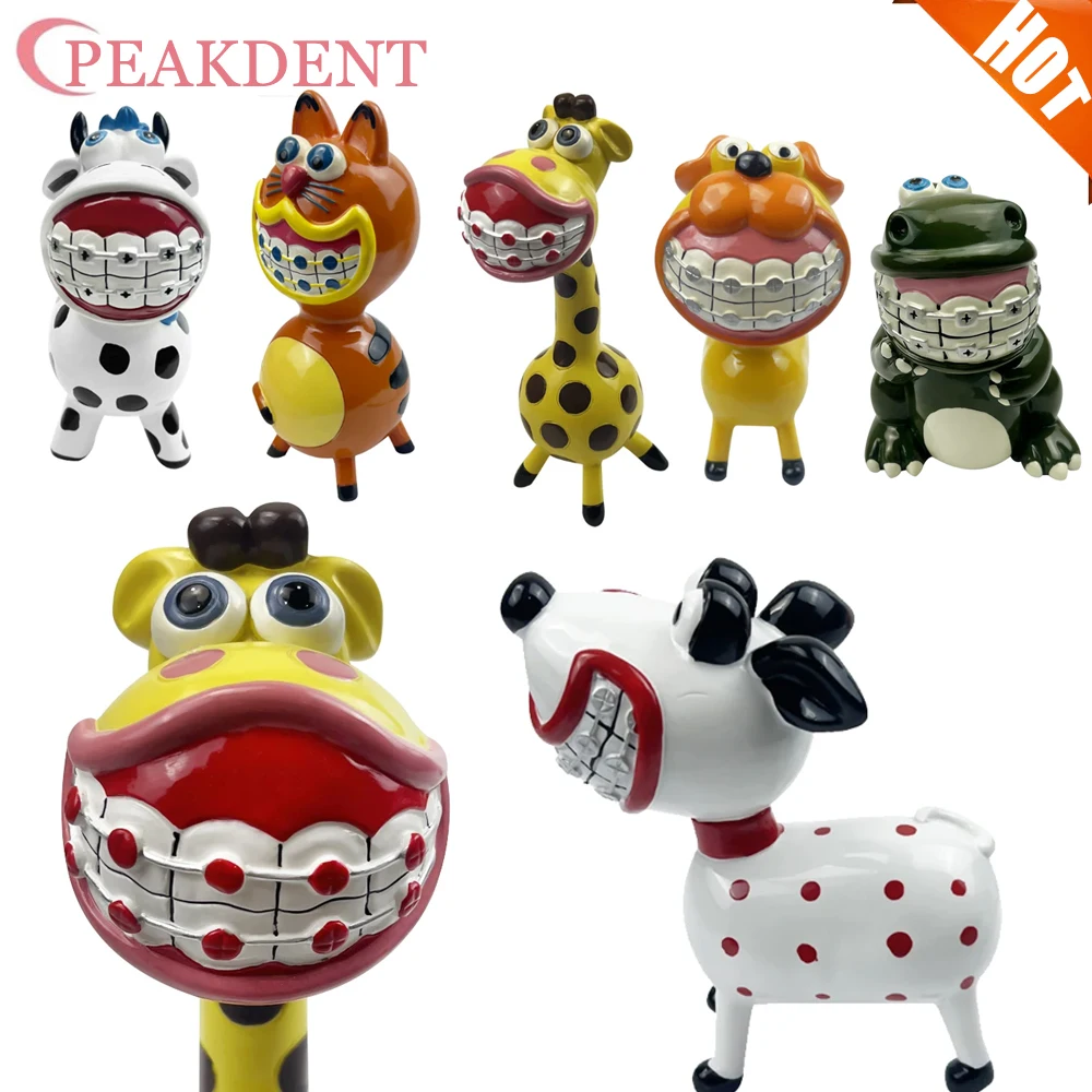 

Creative Dental Artcrafts Orthodontic Animals Sculpture Toy Dentistry Clinic Desktop Display Cabinets in Dental Clinics Gift