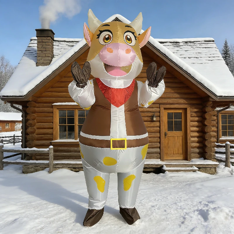 

Carnival Cow Inflatable Full Body Dress up Set, Festival Party Role Playing Costume
