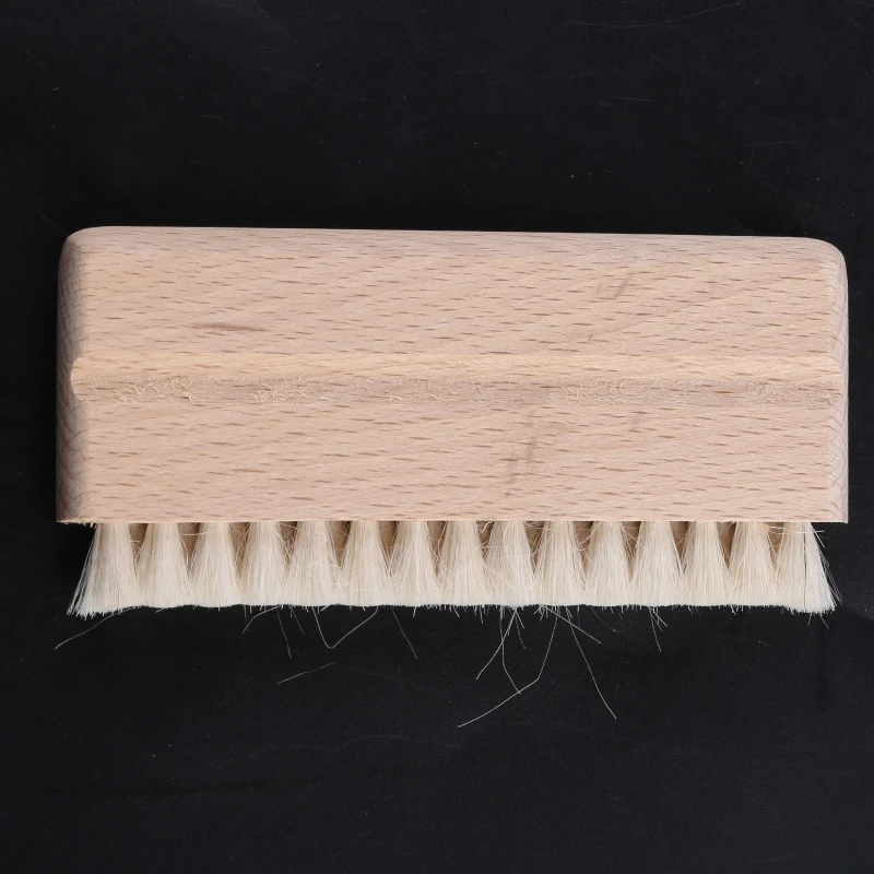 Wooden Handle Brush Keyboard Brush Turntable Album Cartridge Clean Dust Removal Brush Wool for LP Vinyl Record