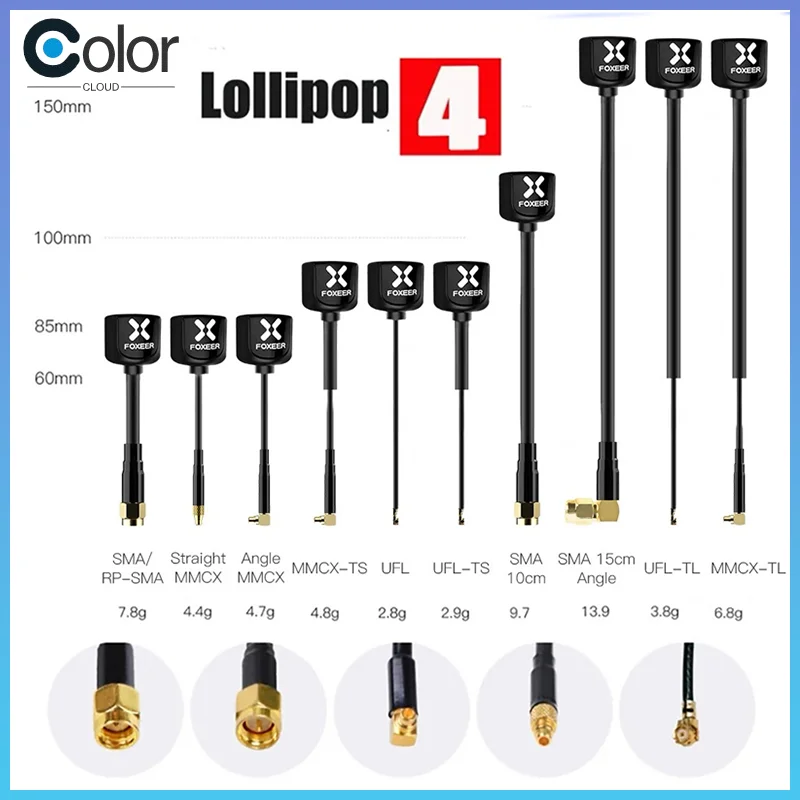

Foxeer Lollipop Антенна 4-го поколения Очки для передачи изображения усиление 5,8 г Передача и прием 2,6d