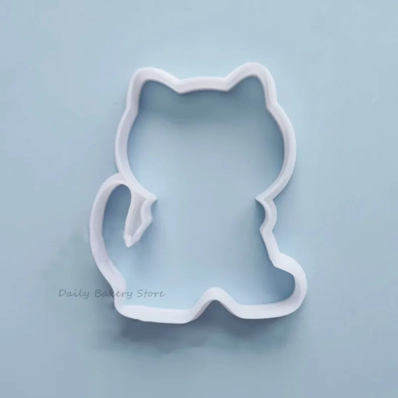 Cartoon Kitten Cat Shaped Biscuit Mold Animal Cookie Cutting Die Cake Decorating Tool Birthday Baking Accessories Kitchen Gadget