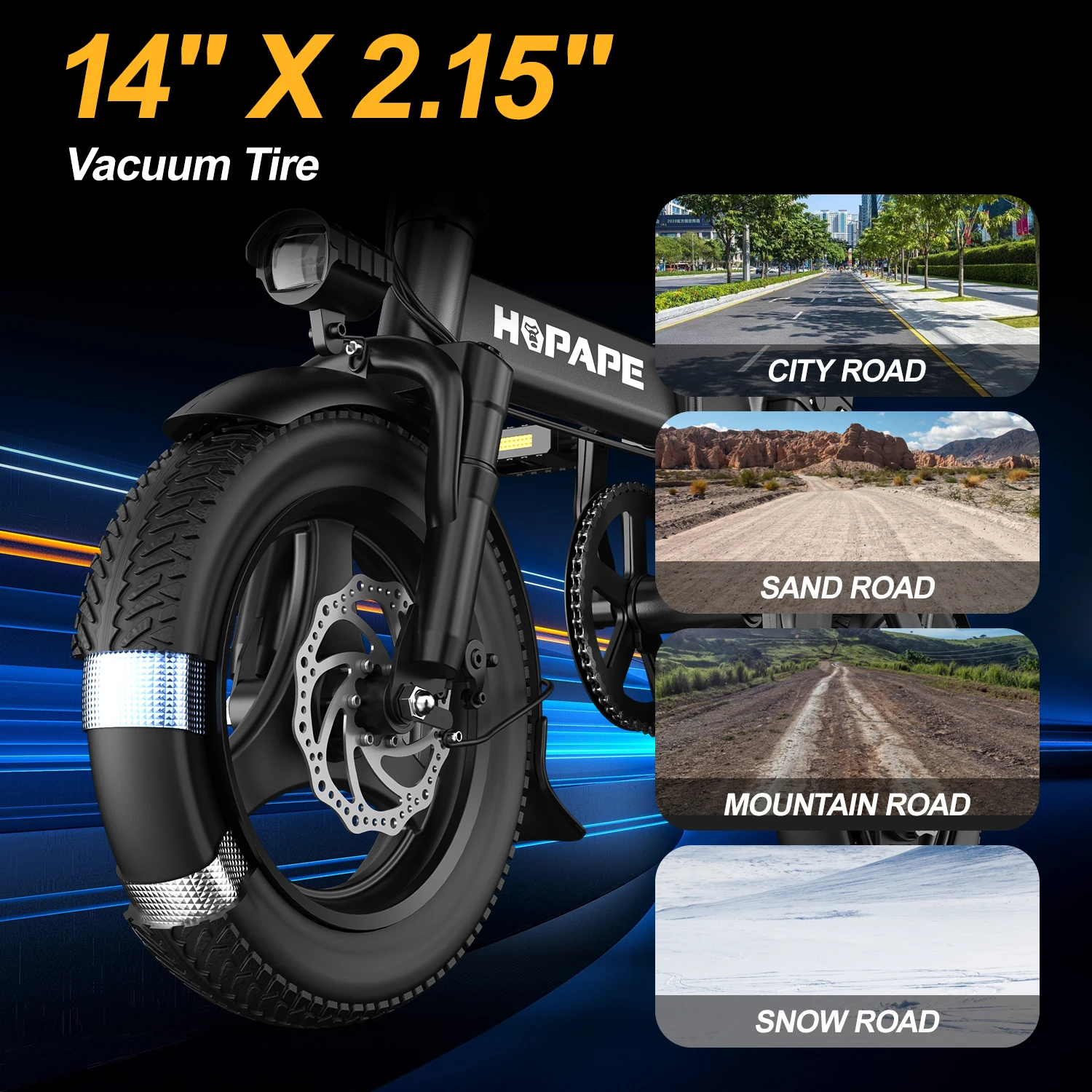 Folding Electric Bike for Adults, 750W Peak Motor 48V 15Ah Removable Battery E Bike, 30 Miles Range 20MPH Max Speed Foldable Ebike, Compact Fold Electric Bicycle for Commute Outdoor Exercise view 6