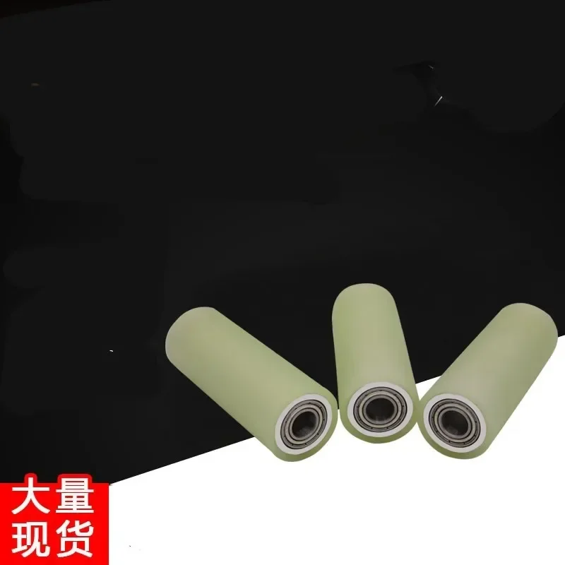 1pcs polyurethane rubber covered flat double bearing wheel PU roller 20mm OD industrial silent roller wear-resistant