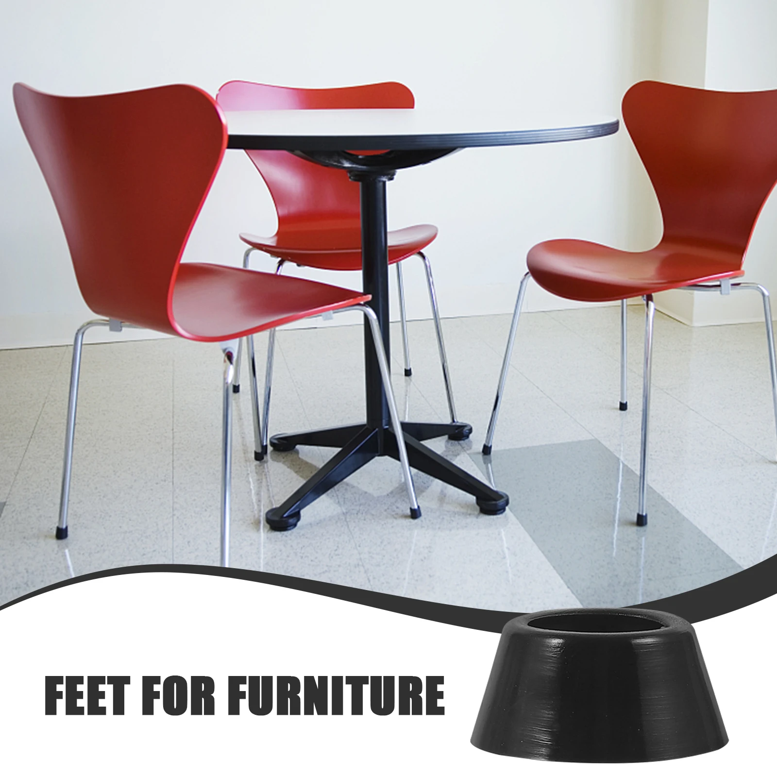 

20 Pcs Rubber Feet Pads Furniture Levelers Anti Slip Chair Leg Guards Soft Cushion Vibration Absorbing Black D14