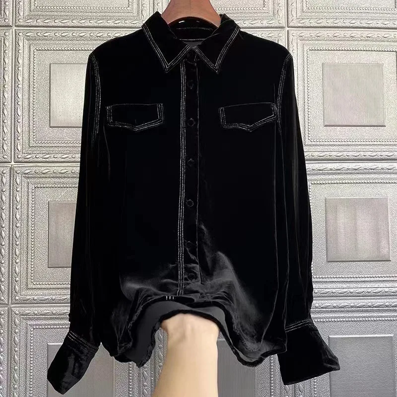 

2024 Spring and Autumn Winter New Canary Loose Long-sleeved Cardigan Shirt Coat Women