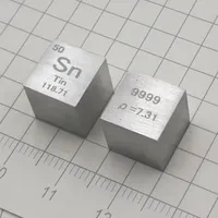 Tin Sn Stannum Cube Periodic Table Collection Metal Element Cubes 10mm 25.4mm