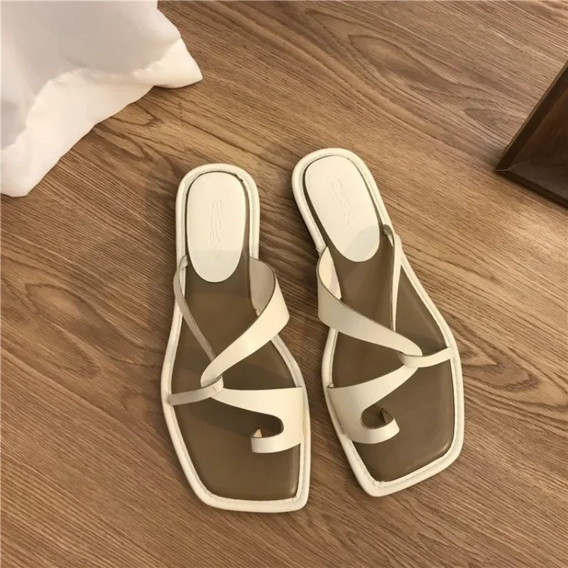 

Sandals for Women's Summer New 2024 Korean Version Flip Flop Outdoor Fashion Flat Bottomed Non Slip Sandals Beach Shoes