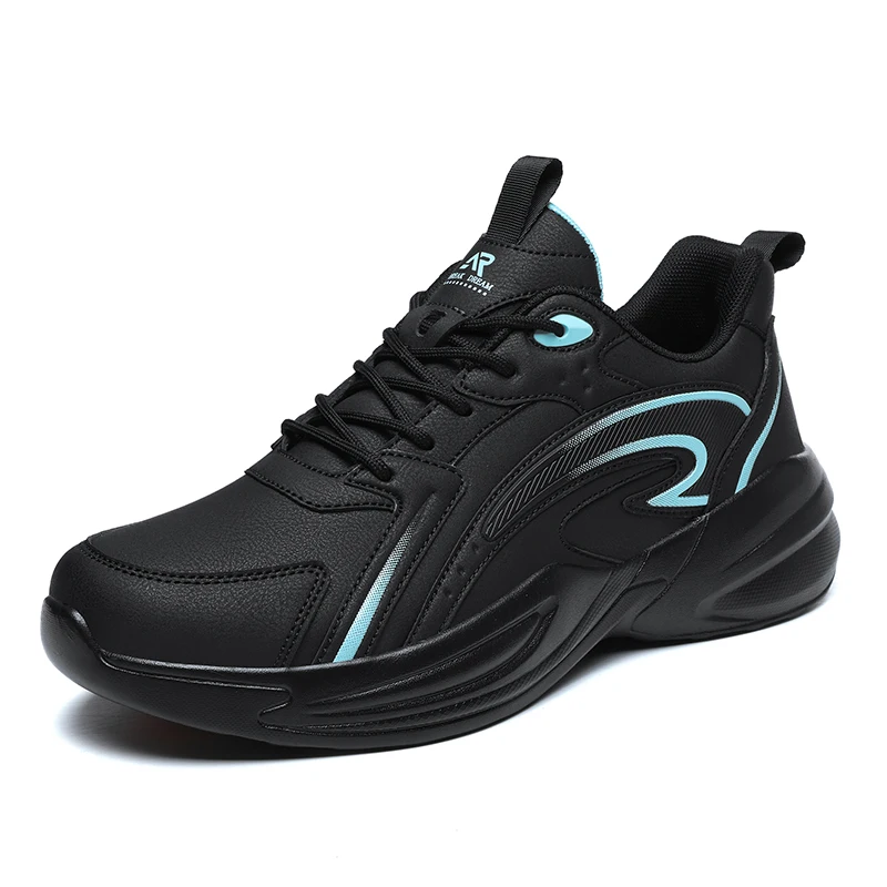 

Sports and leisure shoes, men's shoes, marathon oversized air cushioned shoes, fly woven all season rubber, wear-resistant, anti