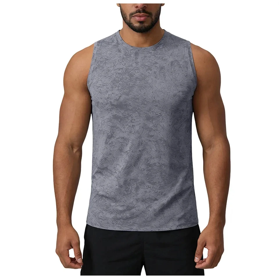 

Fitness Sports Vest Men Running Tank Tops Quick Drying Breathable Gym Clothing Bodybuilding Top Sleeveless Shirt Workout Singlet