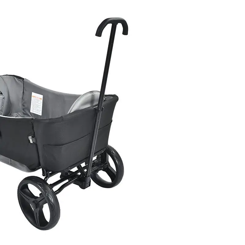 عربة أطفال بمقطورات مزدوجة للتخييم والمشي للأطفال في الهواء الطلق، رفوف سفر قابلة للطي متعددة