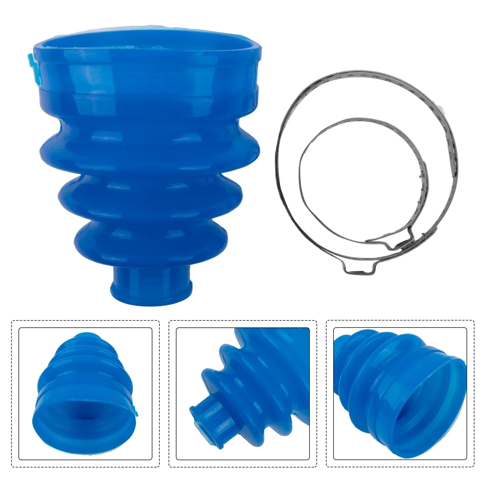 1pcs Car Silicone Blue Outer CV Joints Stretchy Flexi- CV Boots Gaiter Clamps Kits Rack Steering Boots Gaiter And Pinion Boots