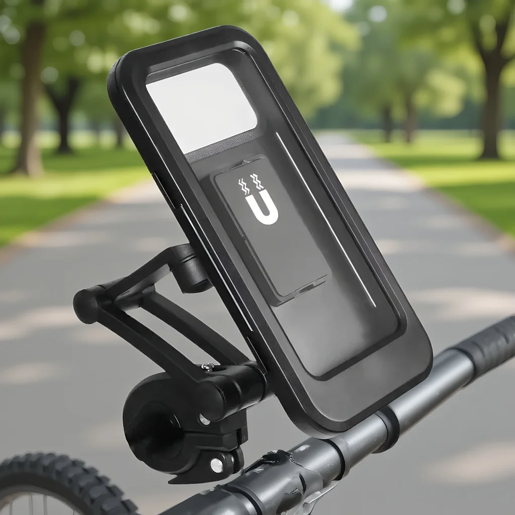 

Водонепроницаемый держатель для мобильного телефона для мотоцикла, велосипеда, магнитная велосипедная сумка для телефона GPS 360° ° Аксессуары для поворотной регулируемой подставки